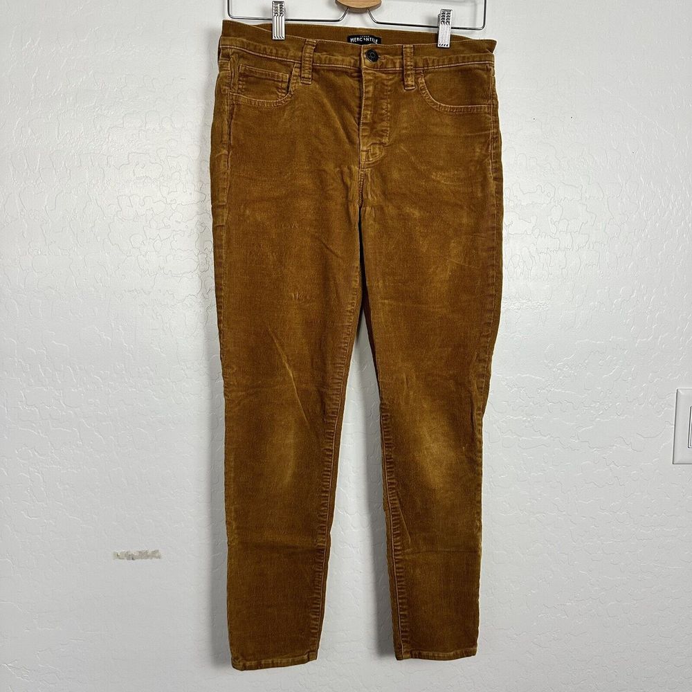 J.Crew Mercantile Women's High Rise Skinny Cord Acorn Brown J6837 Size 28